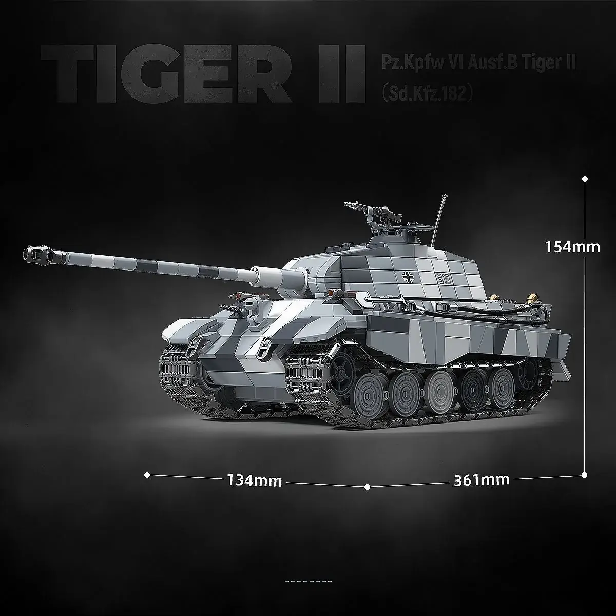 KING TIGER 1:24 Ｐanzerkfwagen_VITiger II Quanguan Pz.Kpfw VI Ausf.B Tiger II • Set 100321 • SetDB