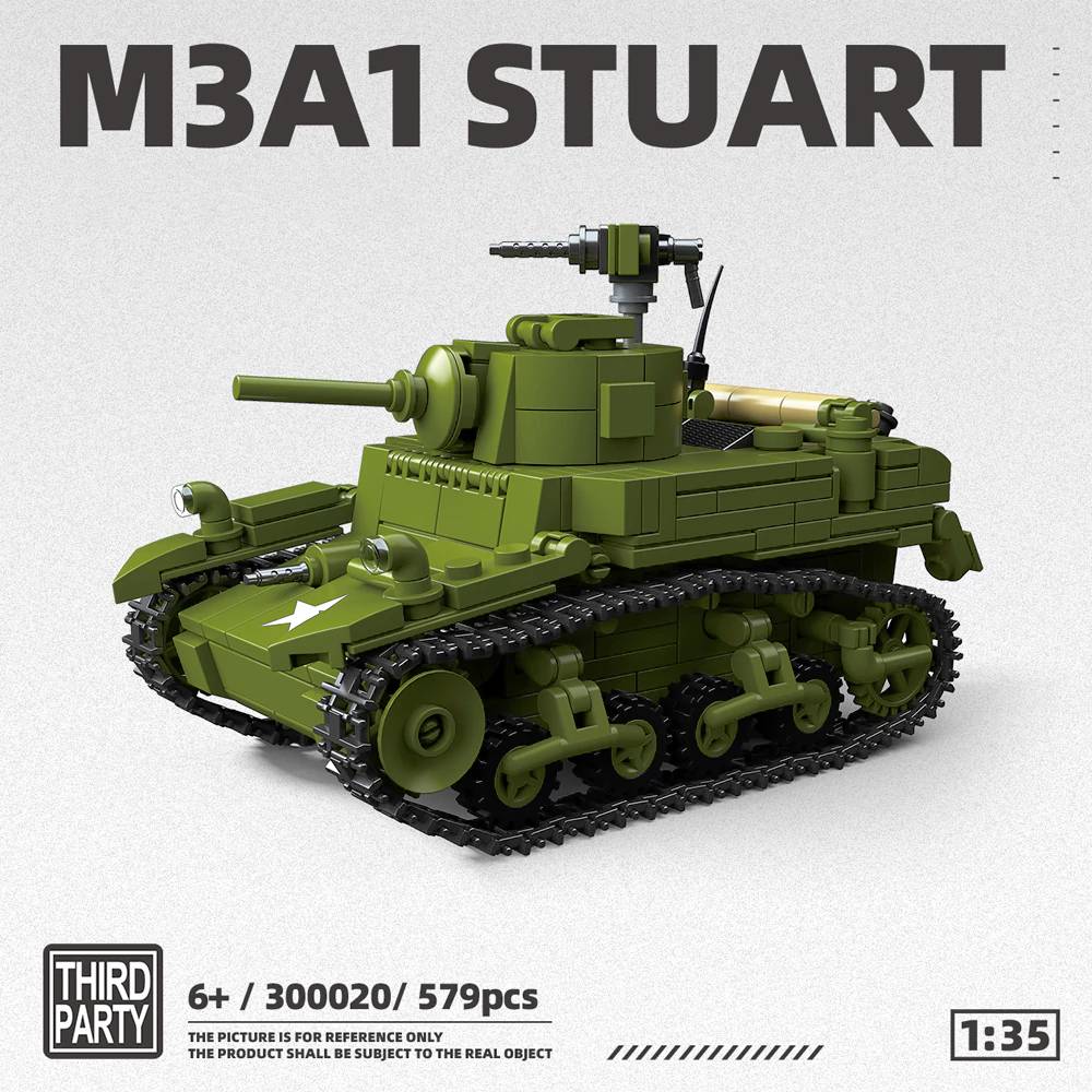 Quanguan M3A1 Stuart • Set 300020 • SetDB • Merlins Bricks