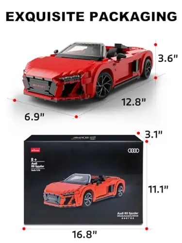 Rastar Audi R8 Spyder • Set 93800 • SetDB • Merlins Bricks