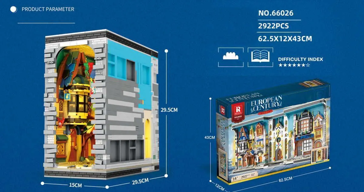 Reobrix European Century Book Nook • Set 66026 • SetDB
