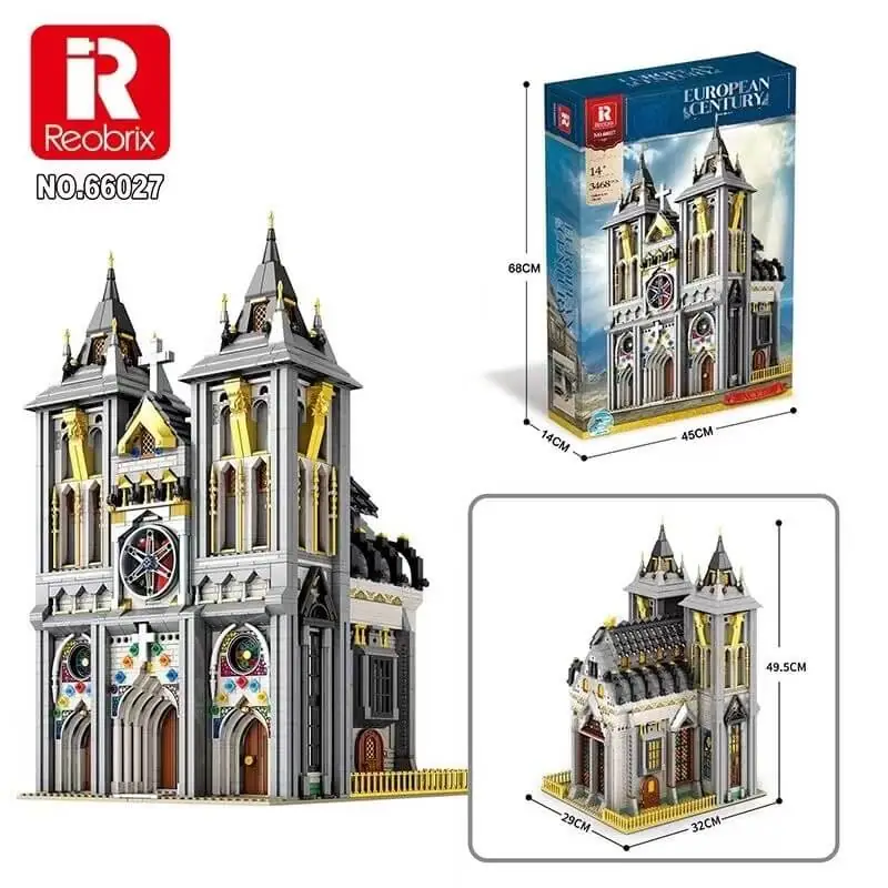 Reobrix Used Church • Set 66027 • SetDB • Merlins Bricks