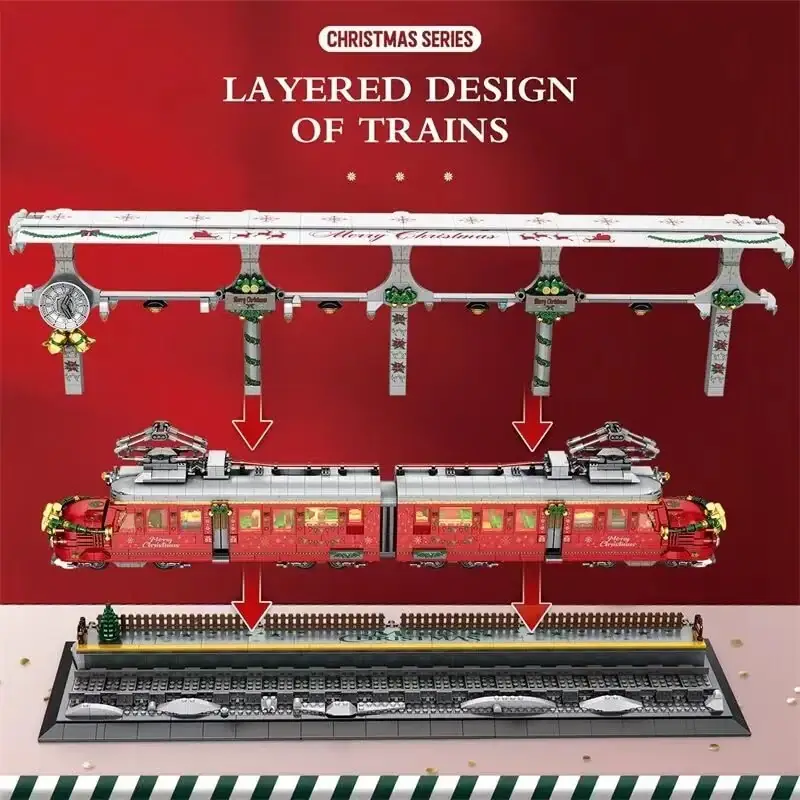 Reobrix Christmas train • Set 66034 • SetDB • Merlins Bricks Reobrix Christmas train • Set 66034 • SetDB • Merlins Bricks