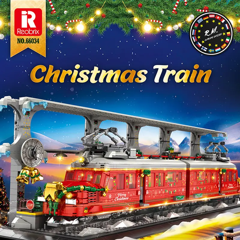 Reobrix Christmas train • Set 66034 • SetDB • Merlins Bricks