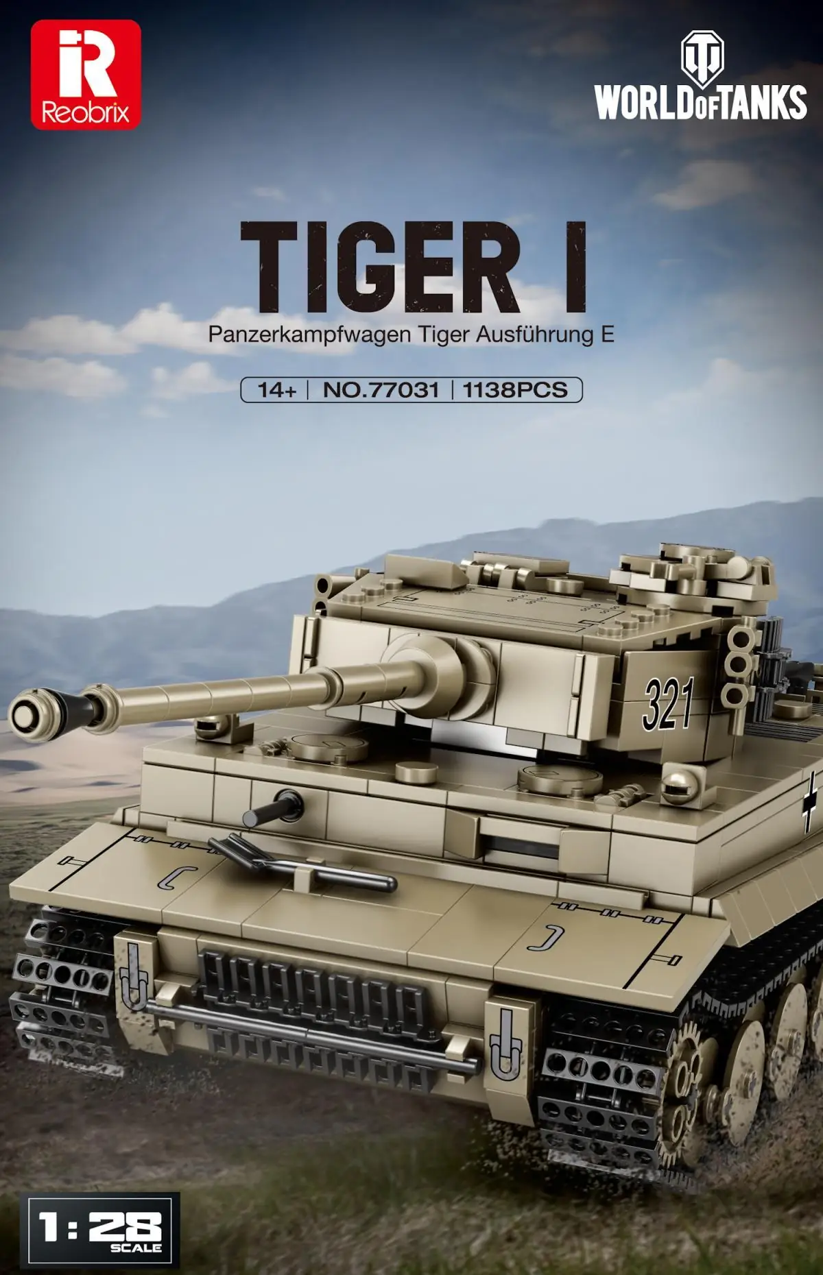 Reobrix Tiger Tank World of Tanks Edition • Set 77031