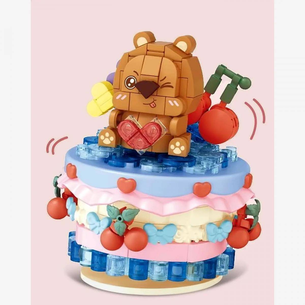Sembo Shaking cake with animal design-Bear&cherry