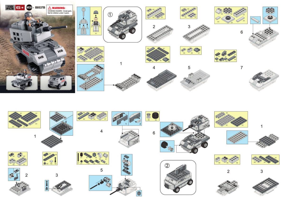 Mini Set Armée Char 3-en-1 (SLB-M38-B0537B) — Prix et comparaison | Brick Broker