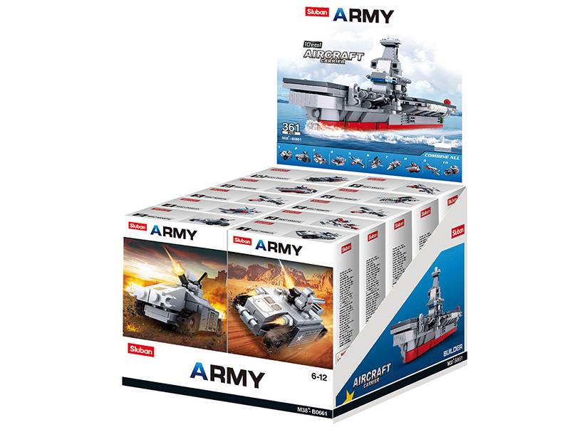 Porte-avions militaire 10 en 1 en boîte d'exposition (SLB-M38-B0661) — Prix et comparaison | Brick Broker