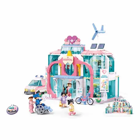 Sluban Girls Dream M38-B0799 – Set Ospedale In Mattoncini, 459 Pezzi, Gioco Di Costruzione Per Bambine, Compatibile - 3