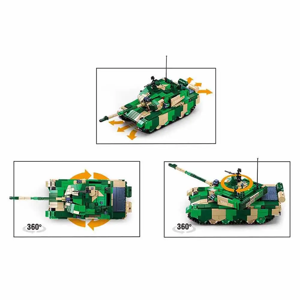 司淳 TB TANKS 1 / 2 / 3 KAZI 1463PCS 2-in-1 tank armored vehicle technology building