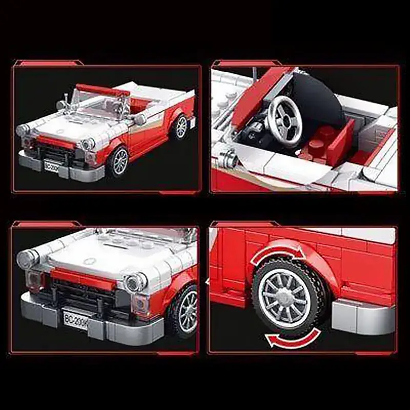 TaiGaoLe White and Red Antique Car • Set T1091 • SetDB