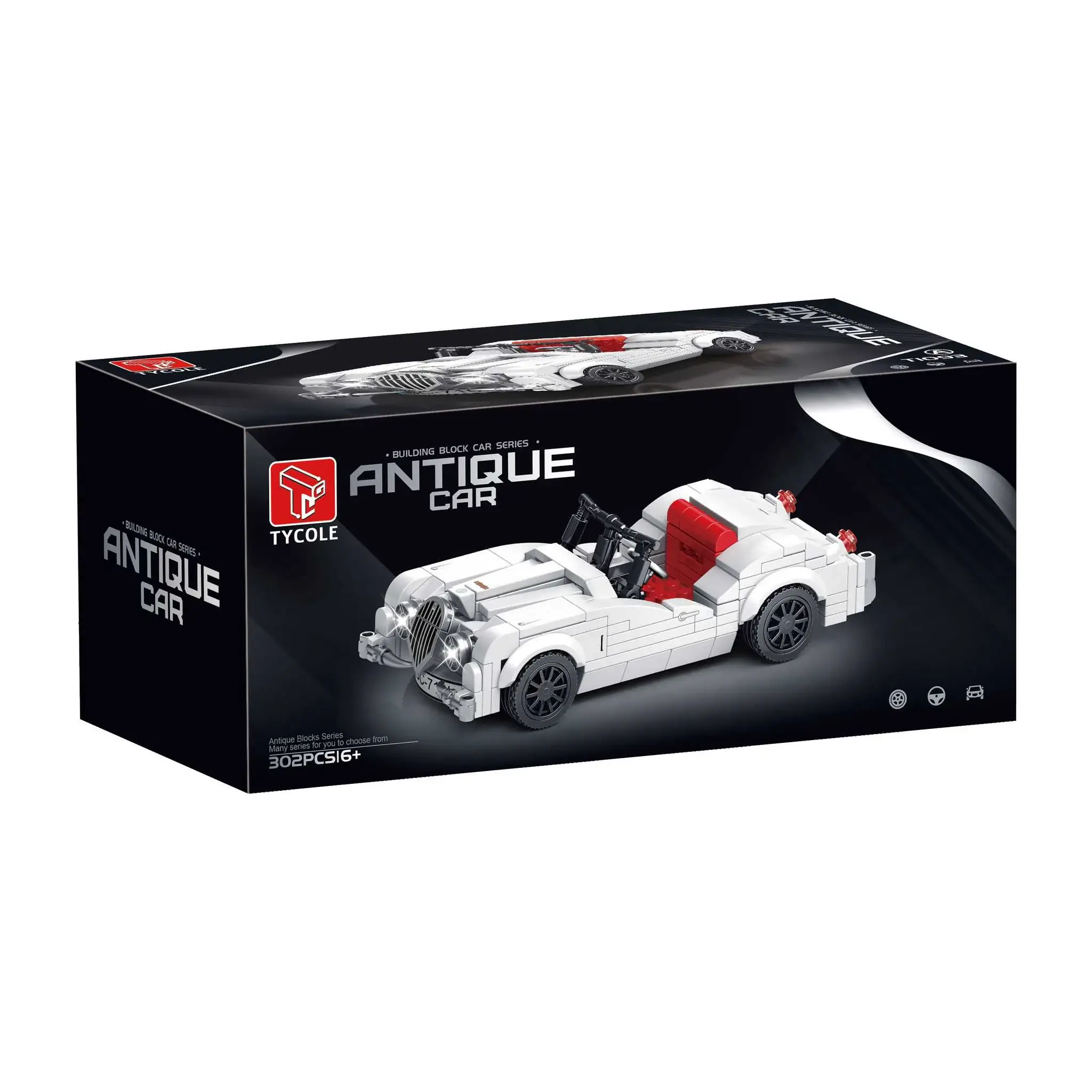 【未使用】BRITISH MOTORING CLASSICS　9台セット MOC-131591 Muscle Car Science and Technology Theme(2747PCS/Black