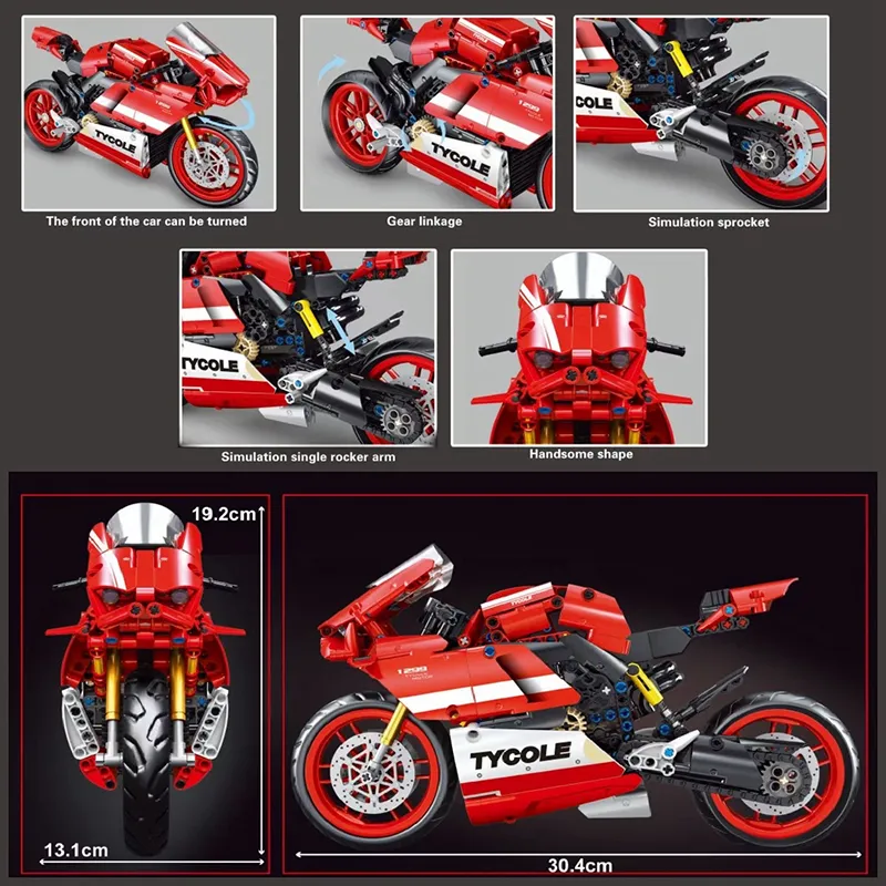 TaiGaoLe Motorcycle • Set T3043 • SetDB • Merlins Bricks