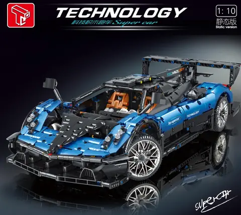TaiGaoLe Blue super sports car • Set T5038 • SetDB TaiGaoLe Blue super sports car • Set T5038 • SetDB