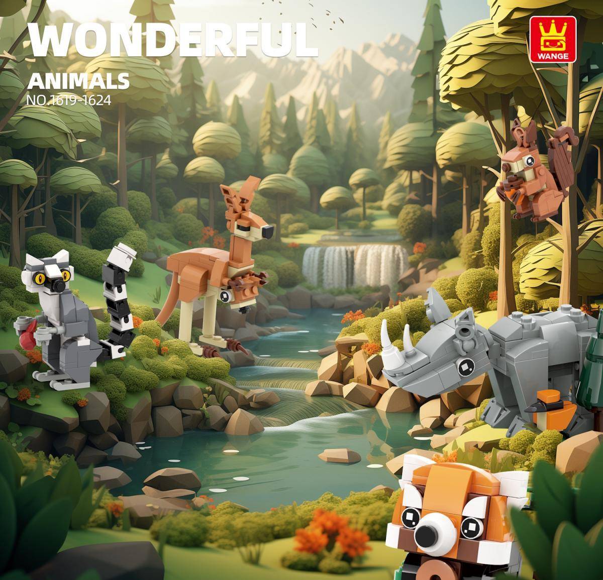 Animaux de la terre 2 - Ensemble de 6 animaux différents avec affichages (WAN-1619) — Prix et comparaison | Brick Broker
