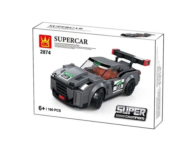 Wange Sportwagen grau • Set 2874 • SetDB • Merlins Bricks