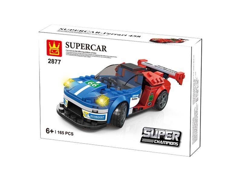 Voiture de sport rouge et bleue (WAN-2877) — Prix et comparaison | Brick Broker