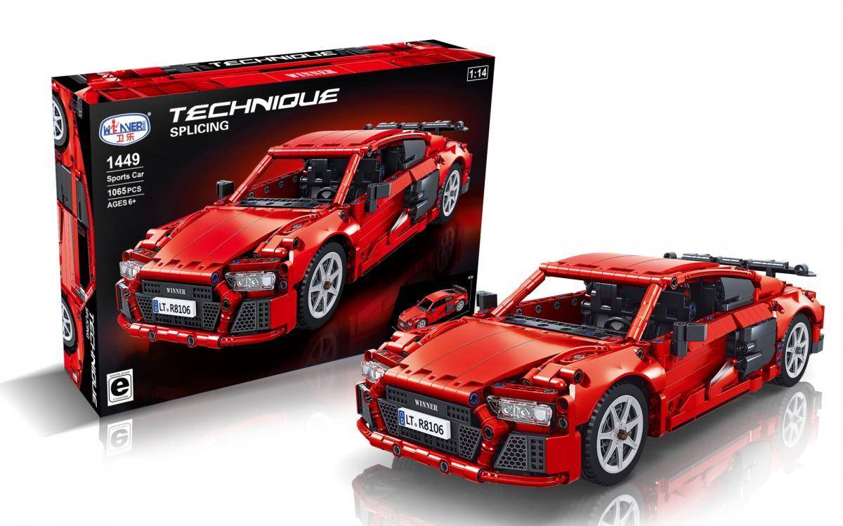 Winner Red Sportscar • Set 1449 • SetDB • Merlins Bricks