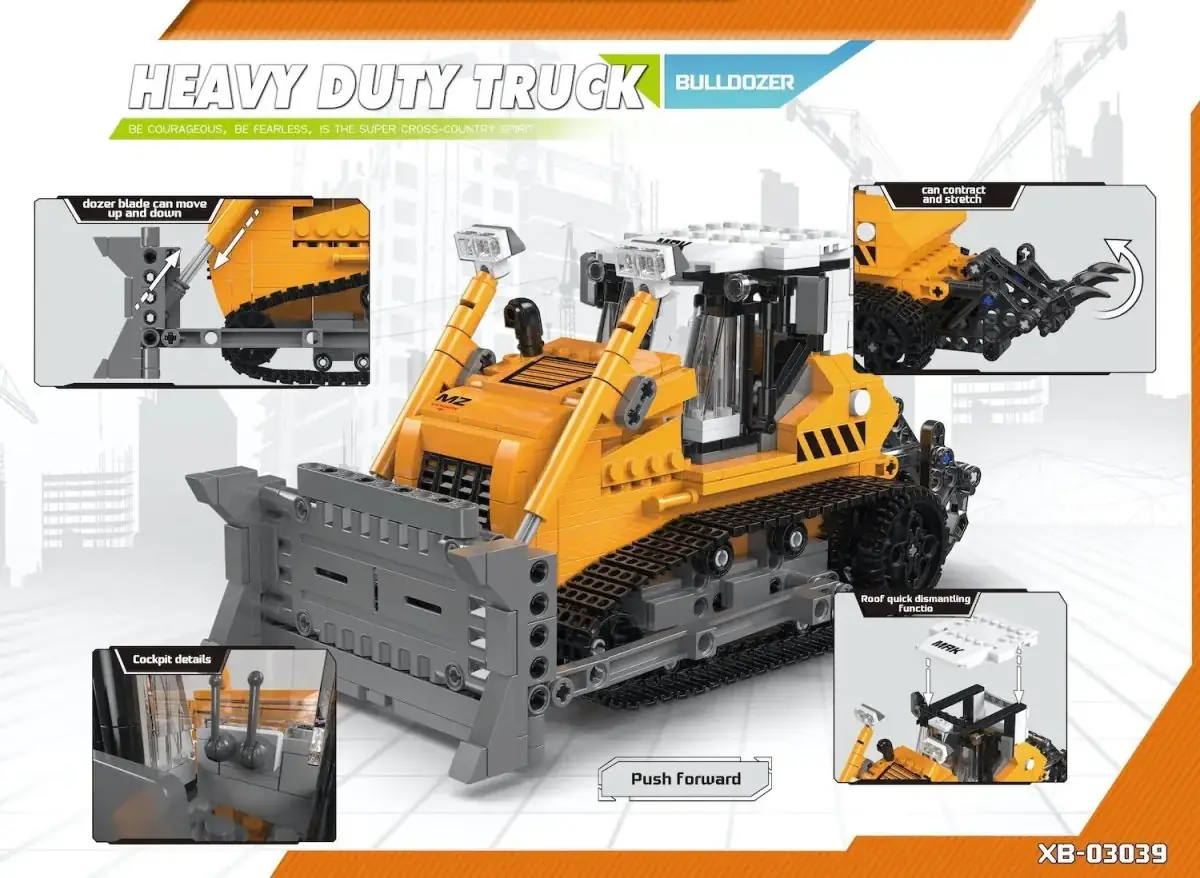 Xingbao Bulldozer • Set XB-03039 • SetDB • Merlins Bricks