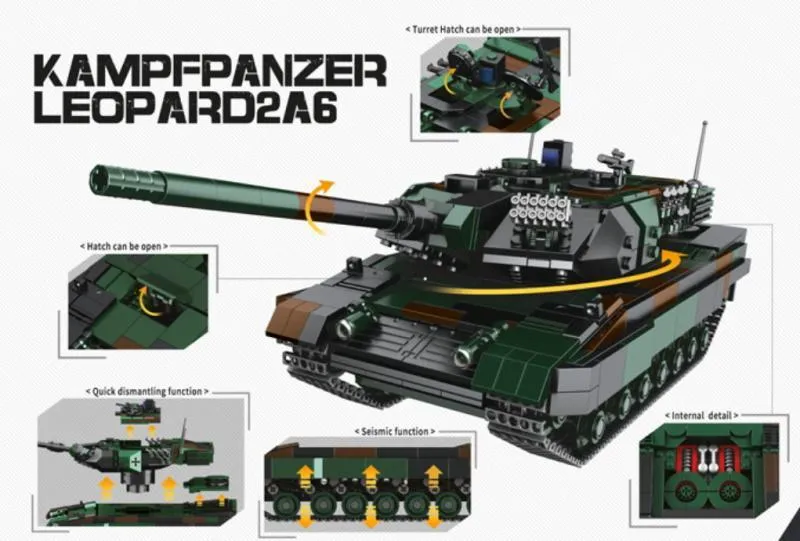Xingbao Battle Tank Leopard II A6, Bundeswehr • Set XB-06040 Xingbao Battle Tank Leopard II A6, Bundeswehr • Set XB-06040