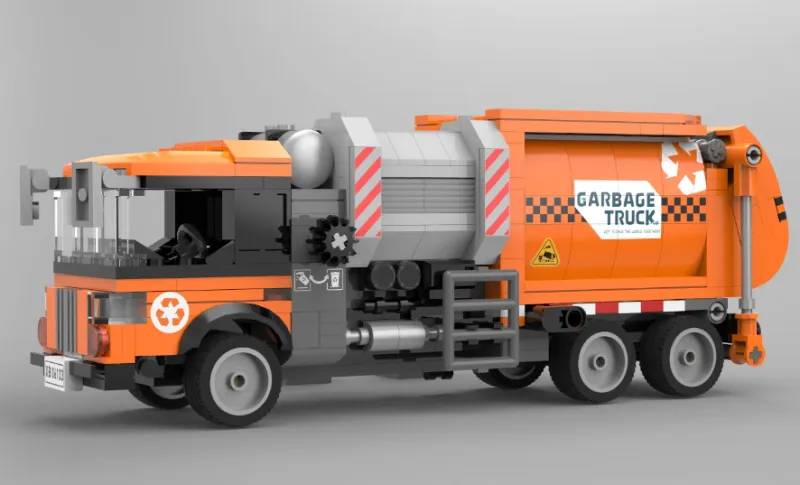 Xingbao Garbage truck orange • Set XB-18017 • SetDB