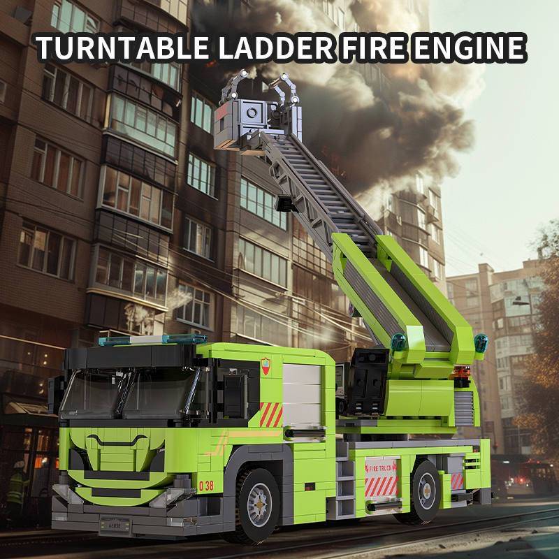 Xbert Turntable Ladder Fire Engine • Set 66038 • SetDB