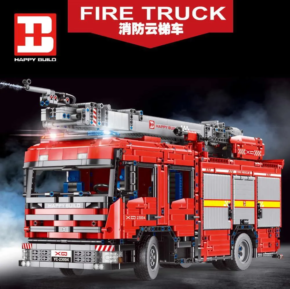 Xinyu Happy Build Fire Truck • Set YC-23004 • SetDB