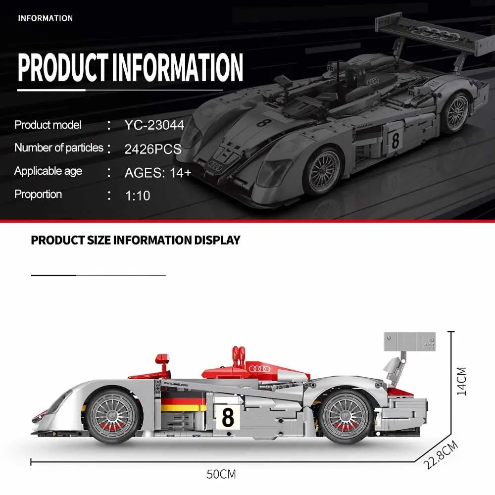 Xinyu Happy Build Audi R8 LM-P • Set YC-23044 • SetDB