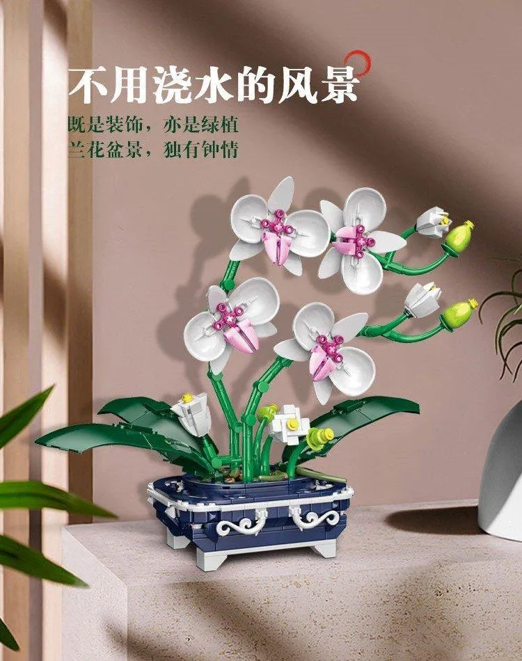 ZHEGAO Orchid Bonsai • MINI BLOCKS • Set 00388 • SetDB