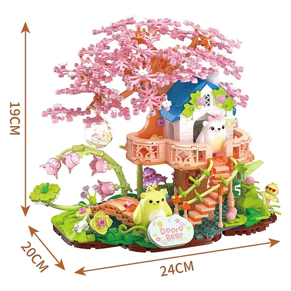 ZHEGAO Dooro Bear Tree house • MINI BLOCKS • Set 612036