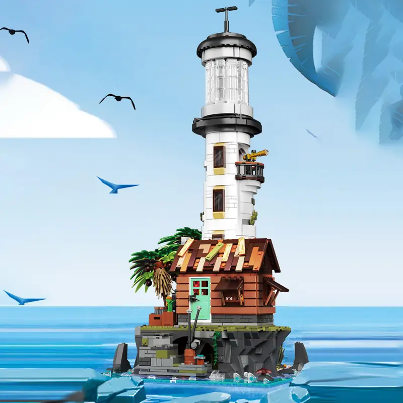Heritage village collection 3点セット ZHEGAO Fishing Village Lighthouse • MINI BLOCKS • Set 613003