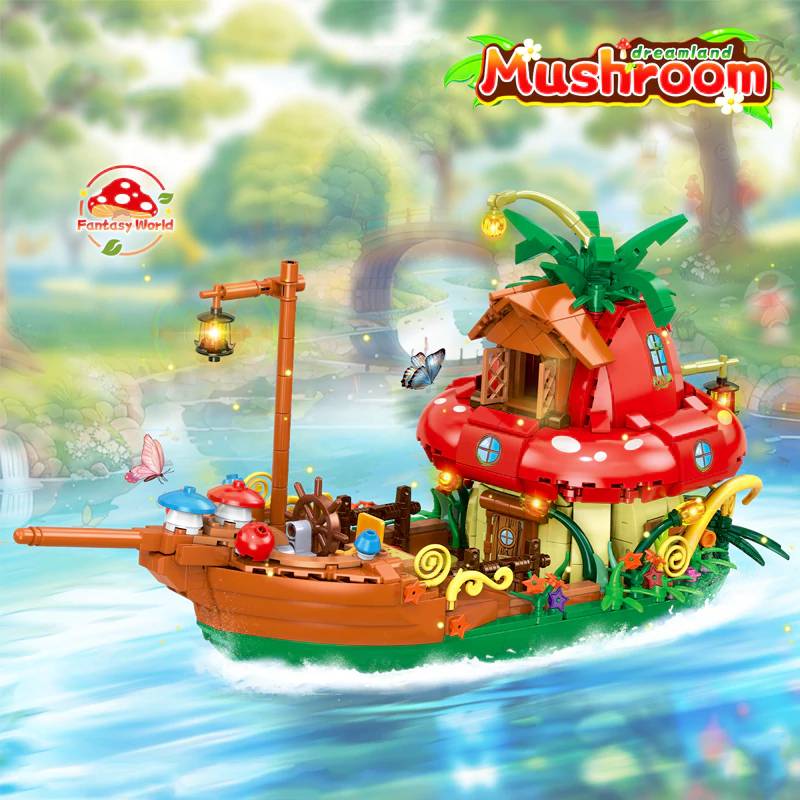 ZHEGAO Mushroom boat • MINI BLOCKS • Set 641004 • SetDB