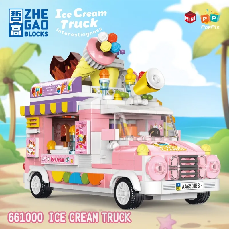 あずきまめさま専用　サンダーバード　カフェ　ジープ　86 ZHEGAO Ice Cream Truck • MINI BLOCKS • Set 661000 • SetDB