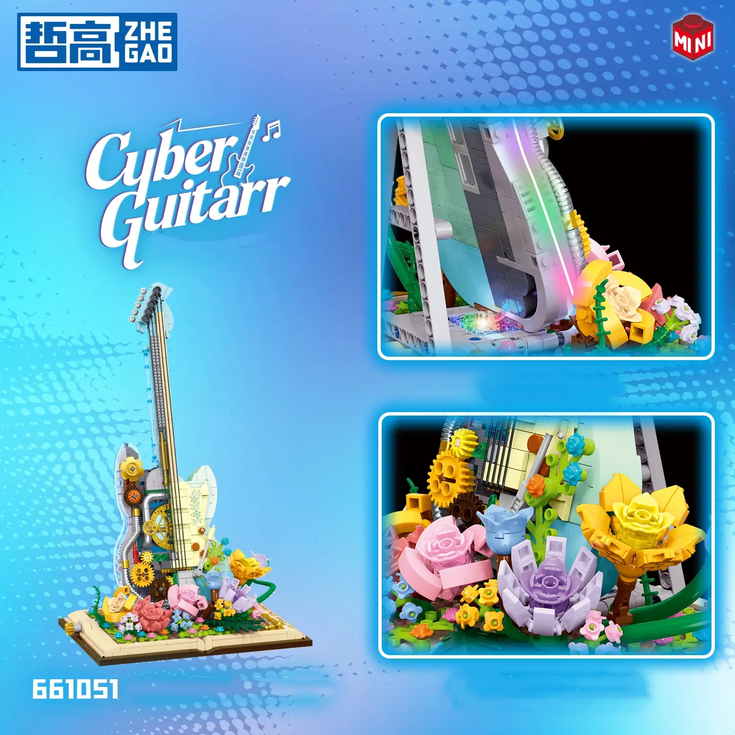 ZHEGAO Cyberpunk Guitar • MINI BLOCKS • Set 661051 • SetDB