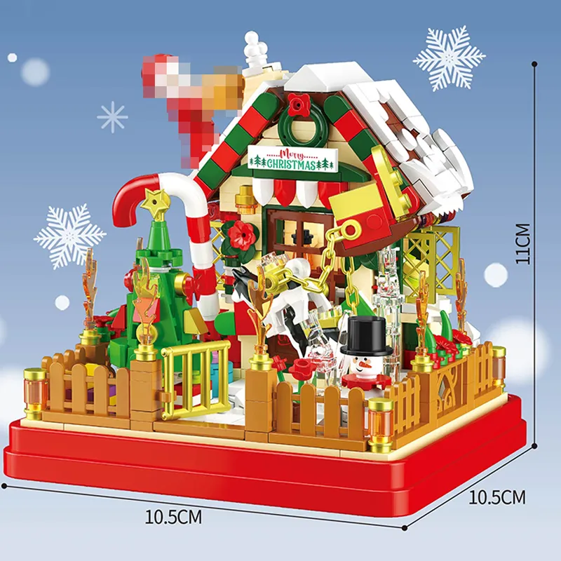 ZHEGAO Gift Box Christmas House • MINI BLOCKS • Set 662023