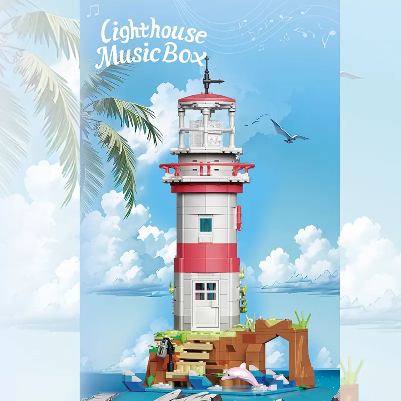 ZHEGAO Lighthouse MusicBox • MINI BLOCKS • Set 663007