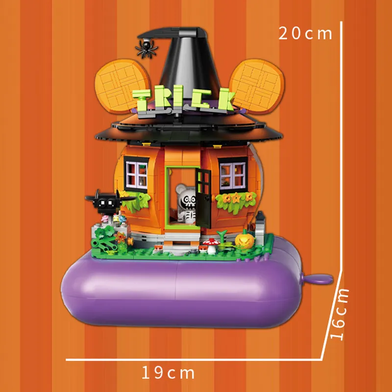 ZHEGAO Treasure Bear Pumpkin House • MINI BLOCKS