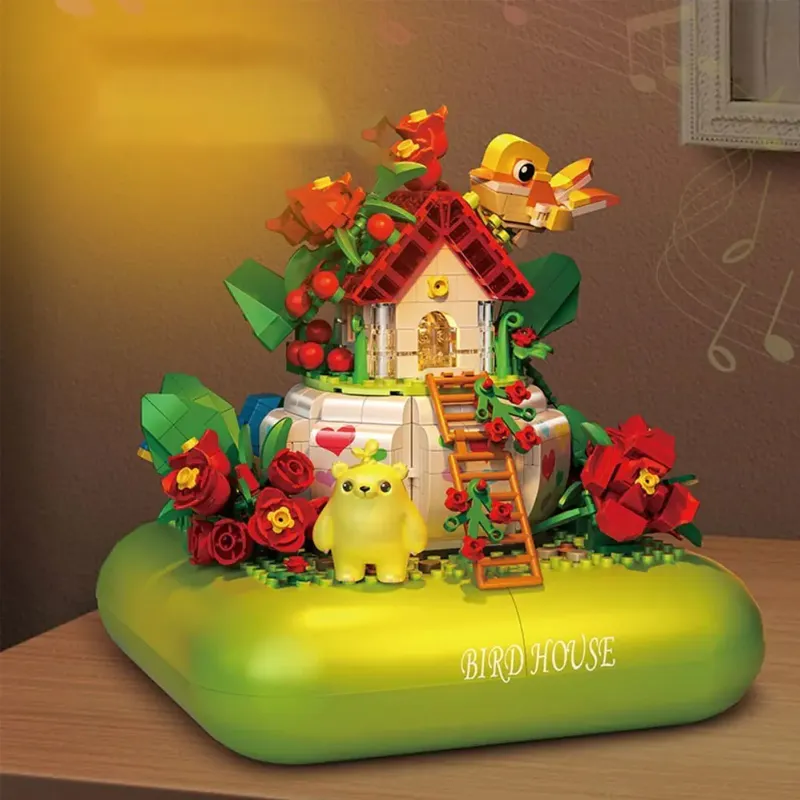 ZHEGAO Flowers Bird House • MINI BLOCKS • Set 663014 • SetDB