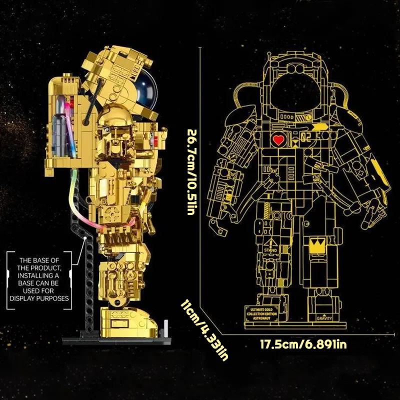 ZHEGAO Golden Space Astronaut • Set GZ6256 • SetDB