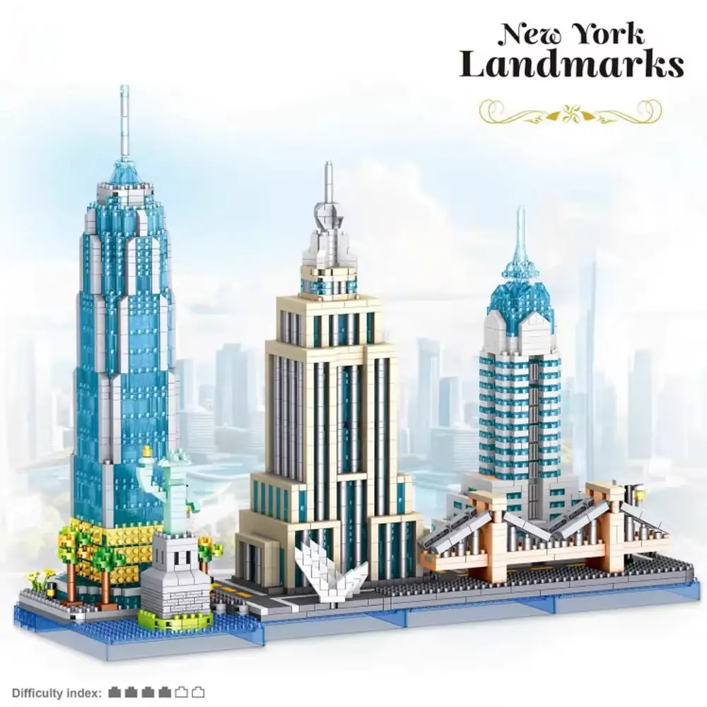 46四座楼王53g ZHEGAO New York Landmarks • DIAMOND BLOCKS • Set LZ8333
