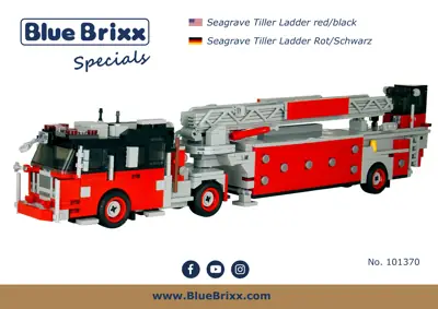 BlueBrixx Seagrave Tiller Ladder red/black • Set 101370