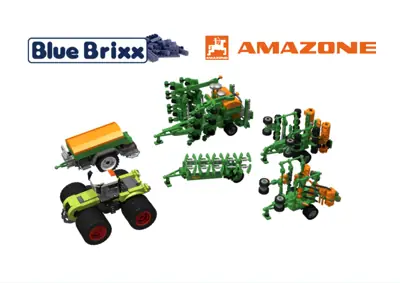 BLUE BRIXX 811 Pièces - Coffret Machine Agricole AMAZONE - Jeu De Construction Vert Pour Enfants Dès 8 Ans
