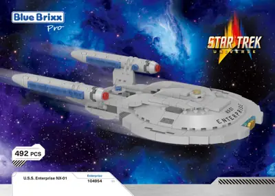 ●THE ENTERPRISE BlueBrixx STAR TREK USS Enterprise NX-01 • Set 104954