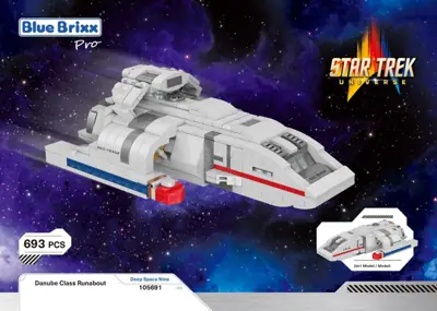 BlueBrixx STAR TREK Danube class Runabout • Set 105691