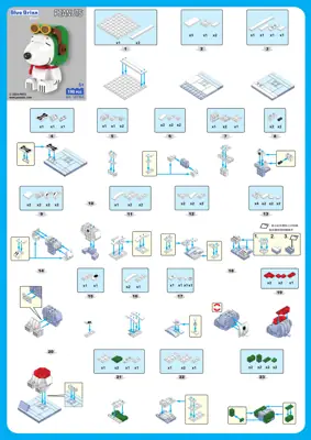 BlueBrixx Peanuts Snoopy as a pilot • Set 107365 • SetDB