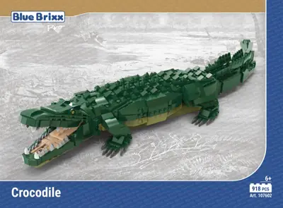 BlueBrixx Crocodile • Set 107602 • SetDB • Merlins Bricks