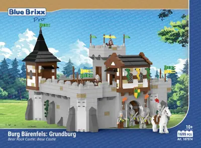 BlueBrixx Bear Rock Castle Base Castle • Set 107974 • SetDB