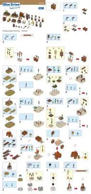 BlueBrixx Minifigure Pack Bear Rock Castle Civilians