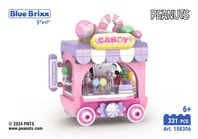 BlueBrixx Peanuts Snoopy's candy stand • Set 108306