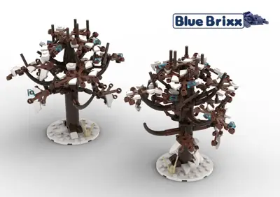 BlueBrixx Cherry trees in winter, set of 2 • Set 108992