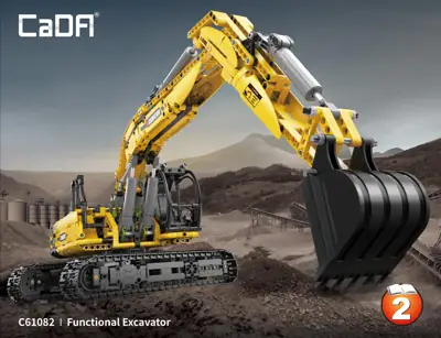 CaDA Remote Control Excavator • Set C61082W • SetDB